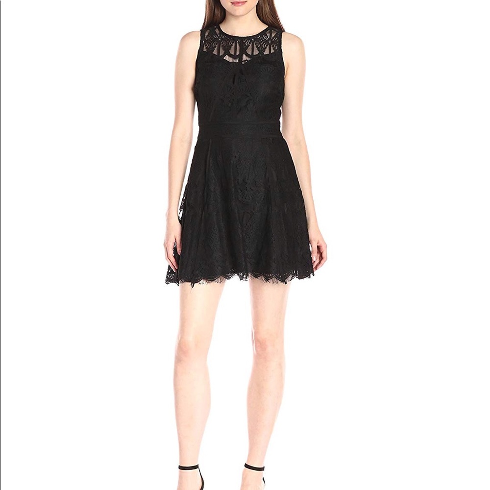 Adelyn Rae black lace dress